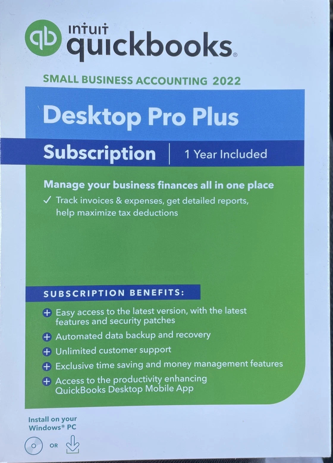 Quickbooks Desktop Pro Plus Small Business Accounting 2022